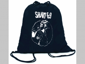 Sham 69 ľahké sťahovacie vrecko ( batôžtek / vak ) s čiernou šnúrkou, 100% bavlna 100 g/m2, rozmery cca. 37 x 41 cm